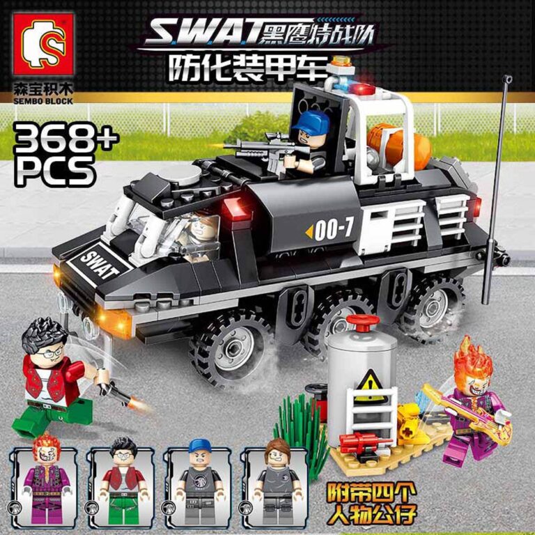 Sembo - 102367 - Blackhawk Swat Series Building Blocks - 368 Pcs - Black