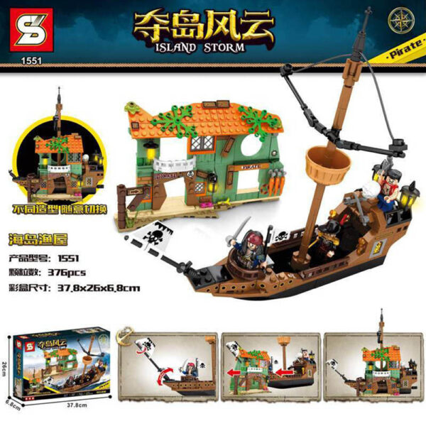 Sembo – 1551 – Capture The Island Building Blocks – 376 Pcs
