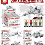 Sembo – 1561 – Survival War Building Blocks – Set Of 4 – White