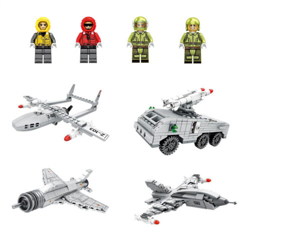 Sembo – 1561 – Survival War Building Blocks – Set Of 4 – White