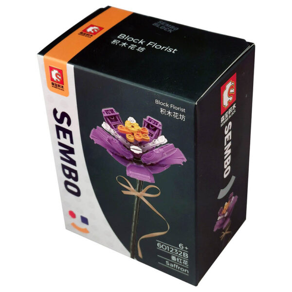 Sembo Crocus Flower Building Blocks – Yellow, White, Purple