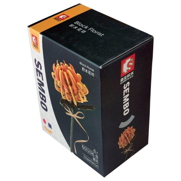 Sembo Chrysanthemum Flower Building Blocks – Blue Pink Yellow