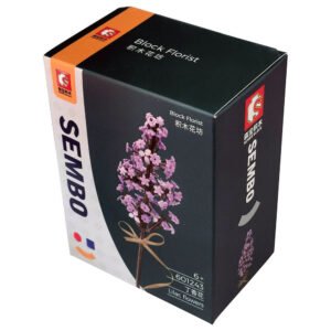Sembo Lilac Flower Building Blocks - Purple