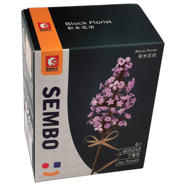 Sembo Lilac Flower Building Blocks – Purple