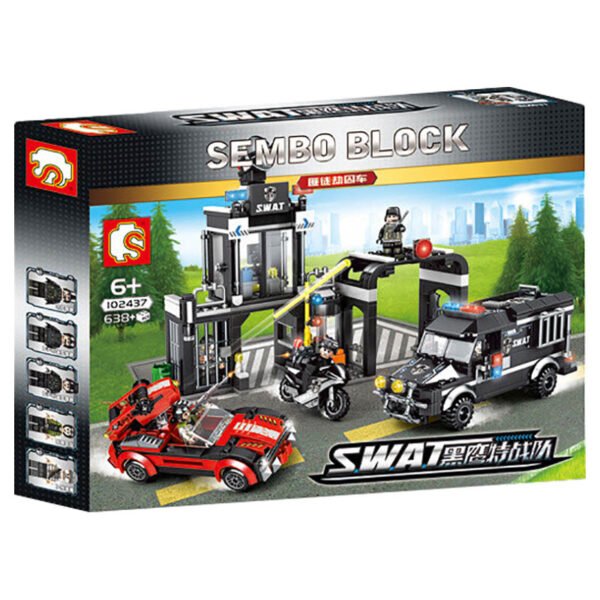 Sembo – Blackhawk Swat Series Building Blocks – 638 Pcs – Black