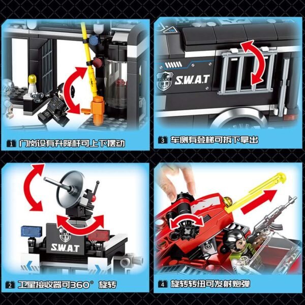 Sembo – Blackhawk Swat Series Building Blocks – 638 Pcs – Black