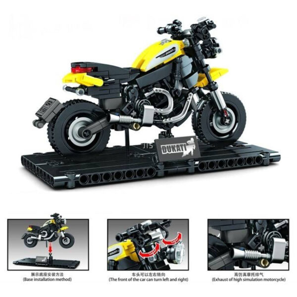 Sembo – Scrambler Scooter Building Blocks – 270 Pcs – Yellow