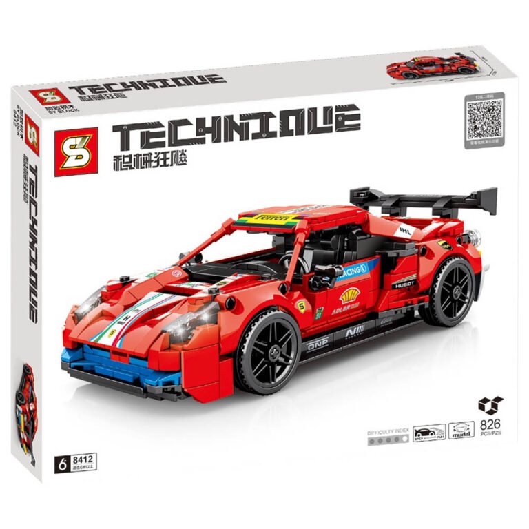 Sembo - Sport 448 Car Building Blocks - 826 Pcs - Red