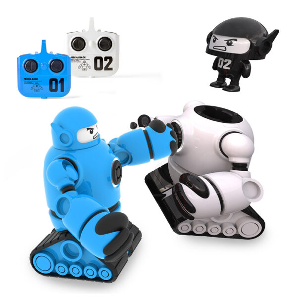 Sharper Image – Remote Control Toy Mecha Rivals Dual Player RC Toy – Blue and White