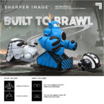 Sharper Image – Remote Control Toy Mecha Rivals Dual Player RC Toy – Blue and White