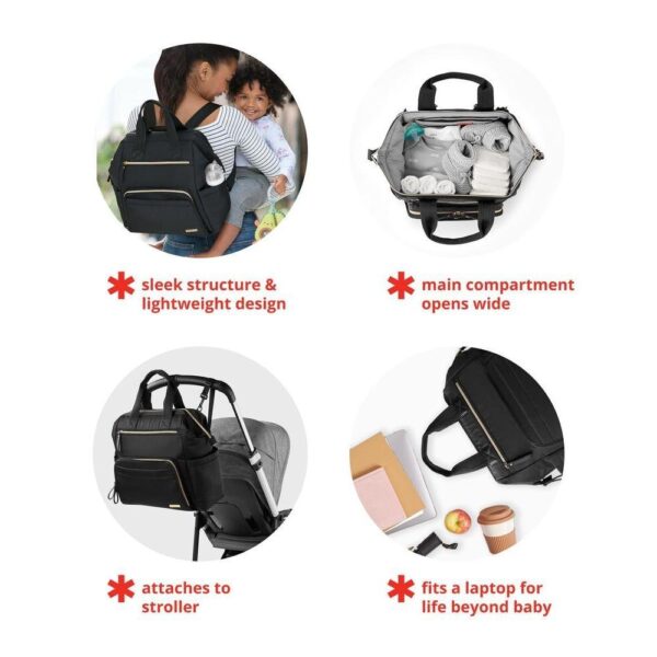 SkipHop – Main Frame Diaper Backpack – Black