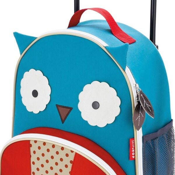 SkipHop Zoo Kids Rolling School Bag Luggage, Owl