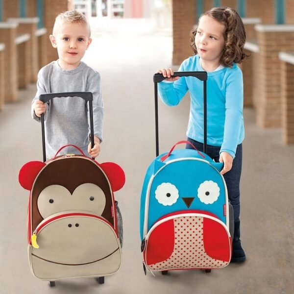 SkipHop Zoo Kids Rolling School Bag Luggage, Owl