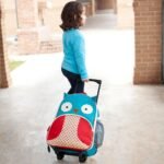 SkipHop Zoo Kids Rolling School Bag Luggage, Owl