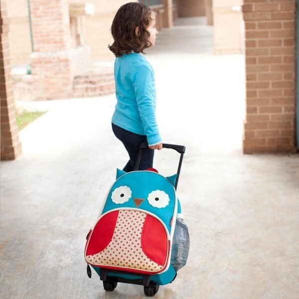 SkipHop Zoo Kids Rolling School Bag Luggage, Owl