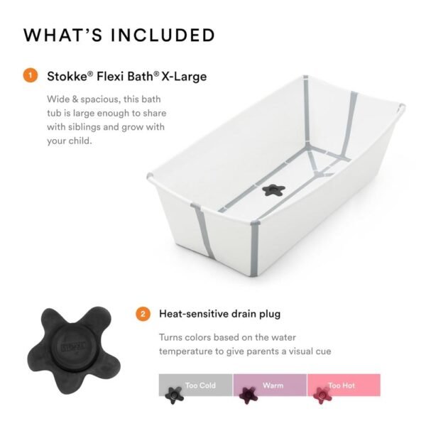 Stokke – Flexi Baby Bath X-large Bundle – White