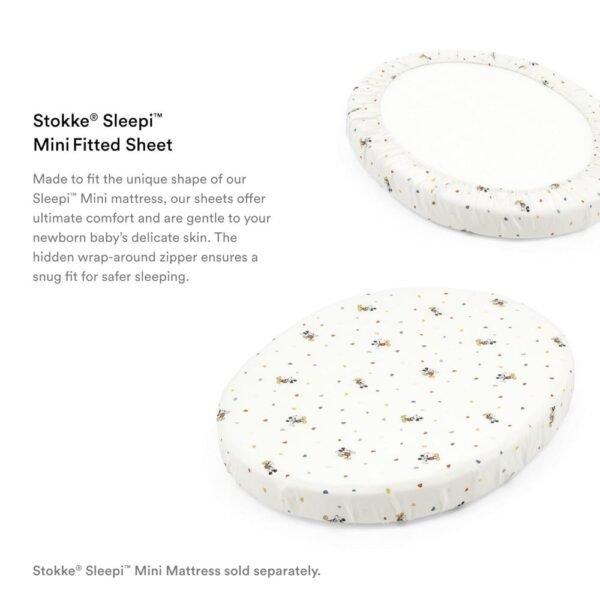 Stokke – Sleepi Mini Fitted Sheet V3 – Mickey Celebration