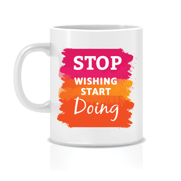 Twinkle Hands Stop Wishing Start Doing Mug