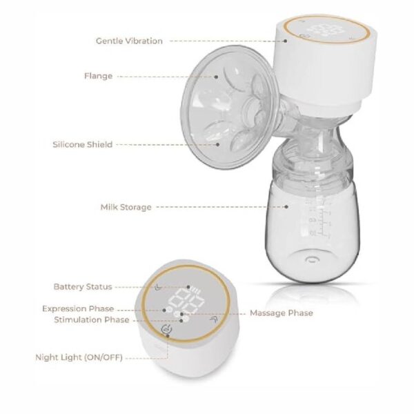 Sunveno – Automatic Smart Single Breast Pump with inbuilt Controller – White