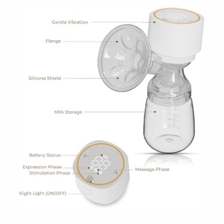 Sunveno - Automatic Smart Single Breast Pump with inbuilt Controller - White