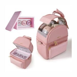 Sunveno - Breastmilk Cooler Bag With Insulation Box Set - Pink