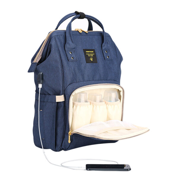 Sunveno – Diaper Bag With Usb – Navy Blue
