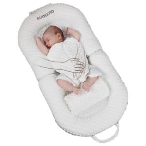 Little Story Soft Breathable Fiberfill Newborn Lounger Bed – Reindeer