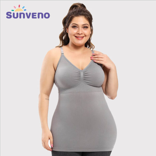 Sunveno – Maternity Nursing Tank Top – Grey