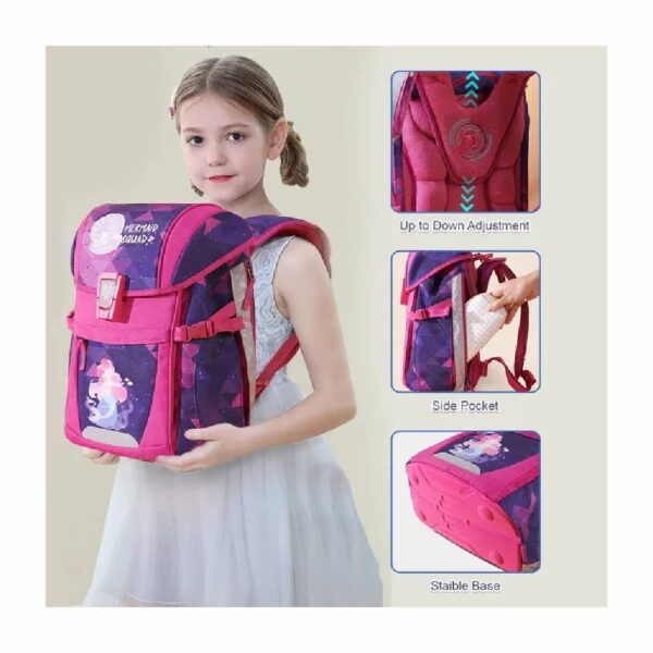 Sunveno – Mermaid Ergonomic School Bag 15-inch – Pink