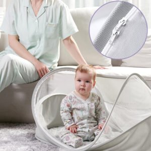 Sunveno - Portable Baby Bed With Mosquito Net - Grey