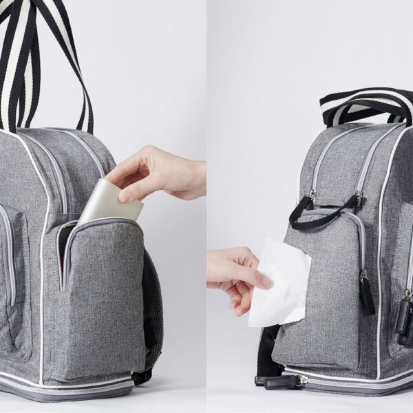 Sunveno – Signature Maternity Diaper Bag – Grey
