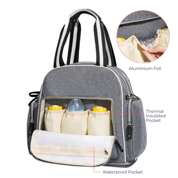 Sunveno – Signature Maternity Diaper Bag – Grey