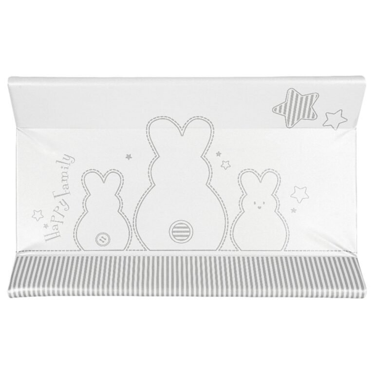 Brevi - Changing Mat Idea-Antibacterial - 3 Rabbits Grey