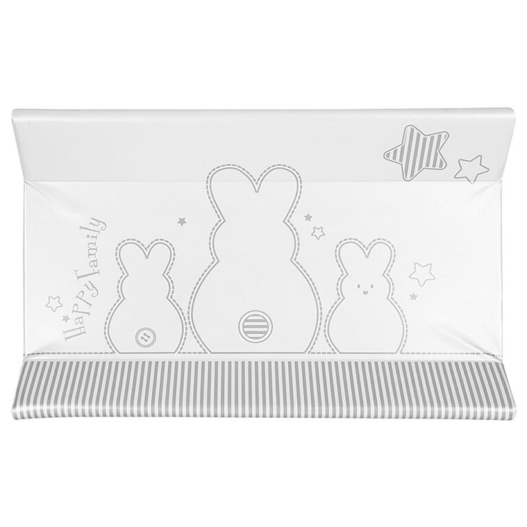 Brevi - Changing Mat Idea-Antibacterial - 3 Rabbits Grey
