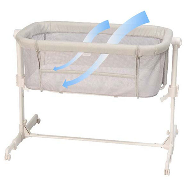 Brevi – Vicino Air Feel Foldable Bedside Crib – Grey
