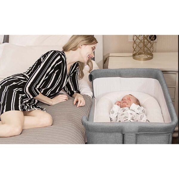 Brevi – Vicino Air Feel Foldable Bedside Crib – Grey