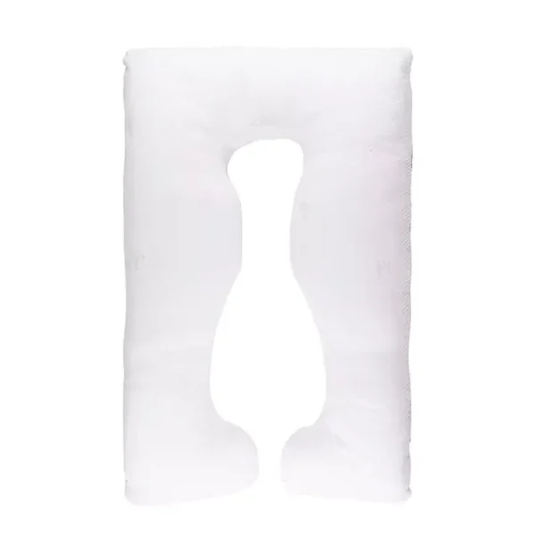 Moon – Full Body Pregnancy Pillow with Washable Cotton Cover – White