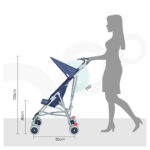 MOON – Jet-Ultra Light Weight/Compact Fold Buggy Stroller Dark Blue