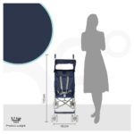 MOON – Jet-Ultra Light Weight/Compact Fold Buggy Stroller Dark Blue