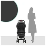 Moon – Bezik One Fold Stroller – Black