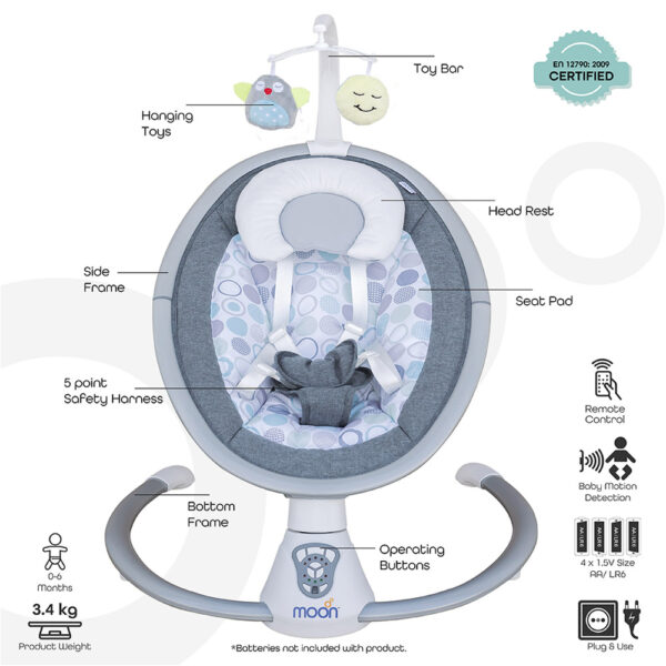 Moon – Musical Baby Swing – Circle