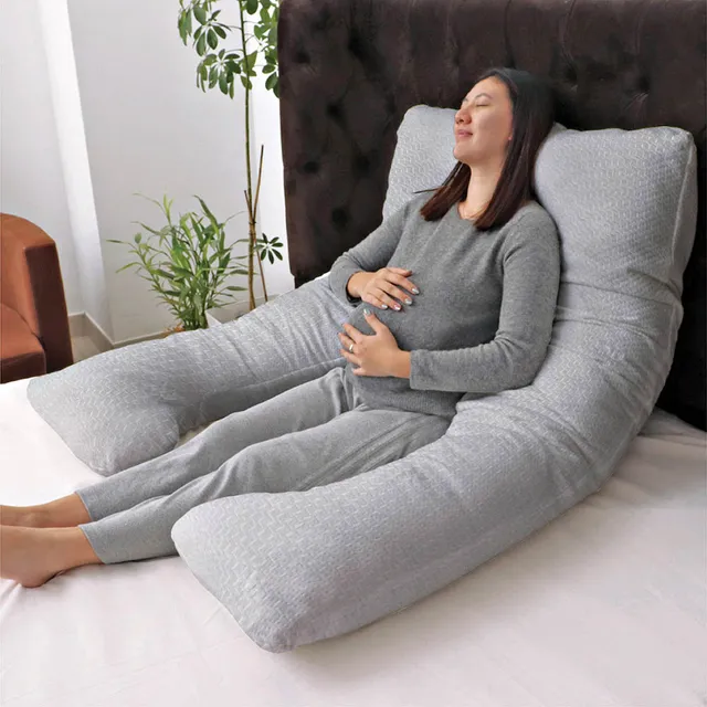 Moon Bamboo U Shaped Maternity Pillow - Grey