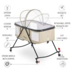 Teknum – 3-in-1 Baby Cot/cradle With Mosquito Net & Wheels – Ivory