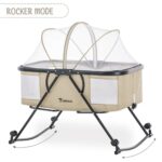 Teknum – 3-in-1 Baby Cot/cradle With Mosquito Net & Wheels – Ivory