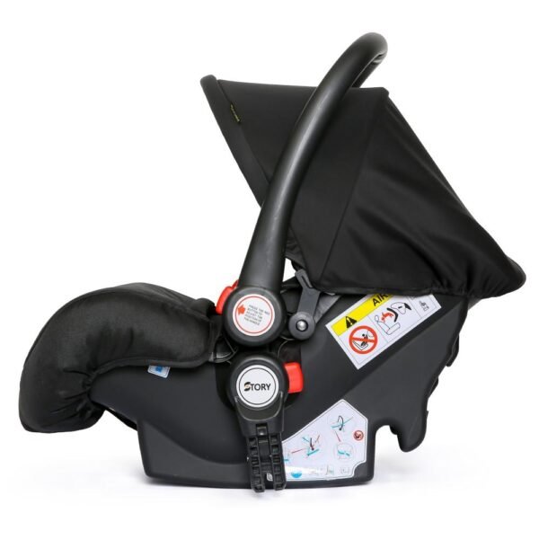 Teknum – 3-in-1 Pram Stroller Sleeping Bassinet Grey and Infant Car Seat