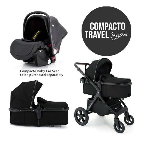 Teknum 3in1 Compacto Travel Stroller-Black