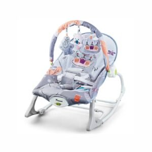 Teknum - 3-In-1 Rocker/Baby Seat/Recliner With Soothing Music - Party Grey