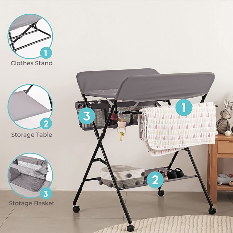 Teknum - 4-in-1 Diaper Changing Table Organizer - Grey