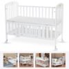 Teknum – 4in1 Wooden Bed Side w/ Storage and Height Adjustments – White