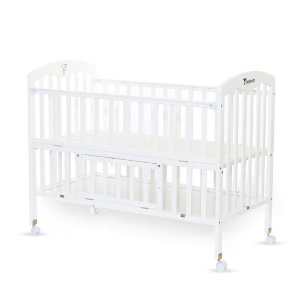 Teknum – 4in1 Wooden Bed Side w/ Storage and Height Adjustments – White